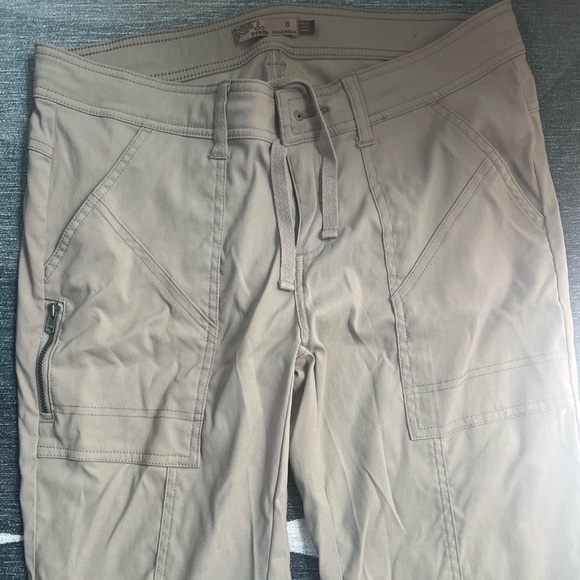 Prana Women Convertible Outdoors Khaki Hiking Pants size 8, 9” rise gorpcore - Picture 10 of 11